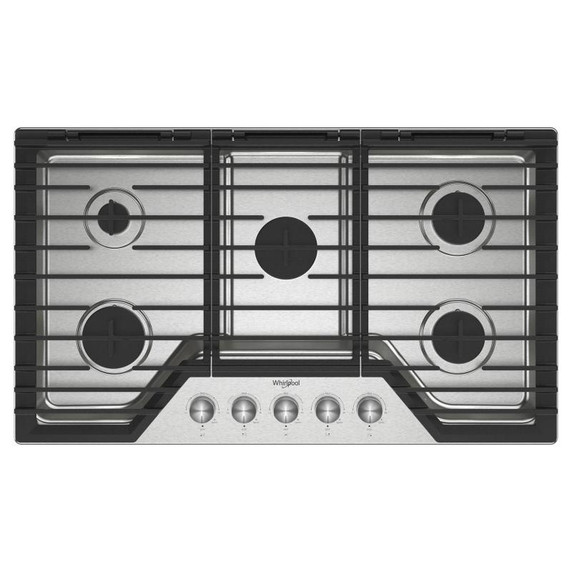 Whirlpool® Table de cuisson au gaz avec cinquième brûleur, 36 po WCGK7036PS