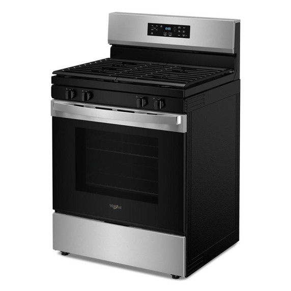 Whirlpool® Cuisinière au gaz autonettoyante avec mode sans préchauffage de 30 po WFGS3530RS