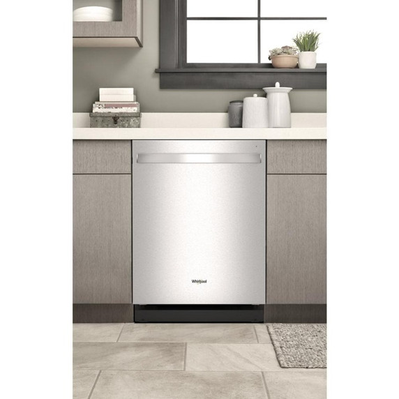 Whirlpool® Lave-vaisselle affleurant aux armoires en noir avec 3ᵉ panier - 44 dBA WDT550SAPZ