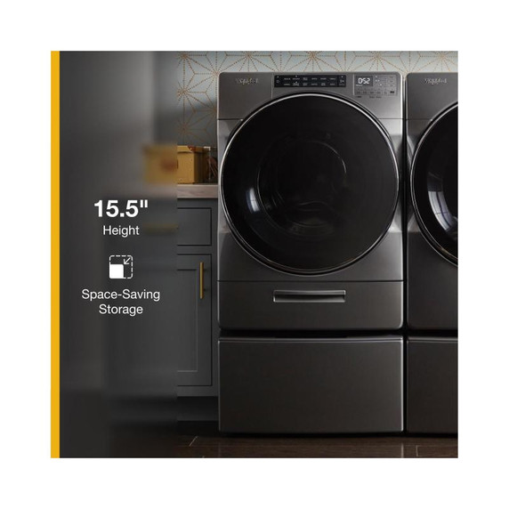 Whirlpool® Piédestal avec rangement pour laveuse et sécheuse à chargement frontal, 15.5 po (39,4 cm) WFP2715HC