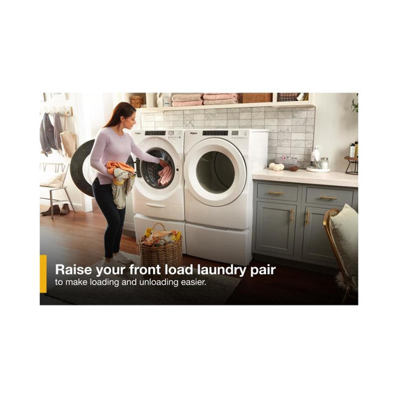 Whirlpool® Piédestal avec rangement pour laveuse et sécheuse à chargement frontal, 15.5 po (39,4 cm) WFP2715HC