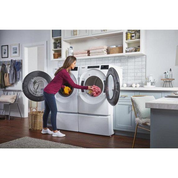 Whirlpool® Piédestal avec rangement pour laveuse et sécheuse à chargement frontal, 15.5 po (39,4 cm) WFP2715HW