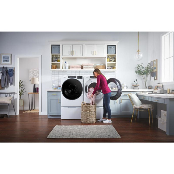 Whirlpool® Piédestal avec rangement pour laveuse et sécheuse à chargement frontal, 15.5 po (39,4 cm) WFP2715HW