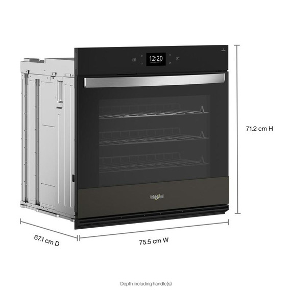 Whirlpool® Four mural simple intelligent avec friture à air de 5 pi cu WOES7030PV