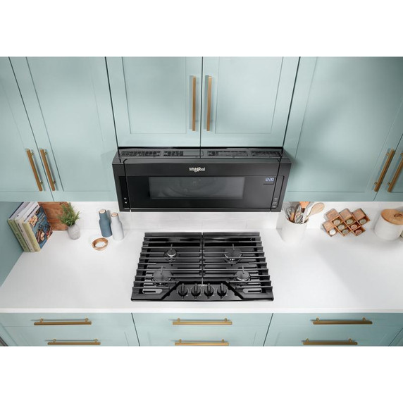 Whirlpool® Table de cuisson au gaz avec grilles en fonte à charnière EZ-2-Lift™, 30 po WCGK5030PB