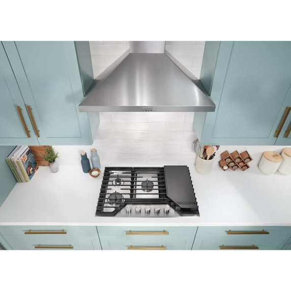 Whirlpool® Hotte de cuisinière murale incurvée en verre - 30 po WVW51UC0LS