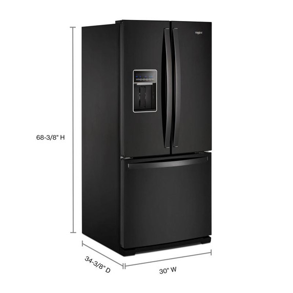 Whirlpool® Réfrigérateur à portes françaises - 30 po - 20 pi cu WRF560SEHB