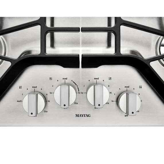 Maytag® Table de cuisson au gaz avec 4 brûleurs de puissance Power™ - 30 po MGC7430DS