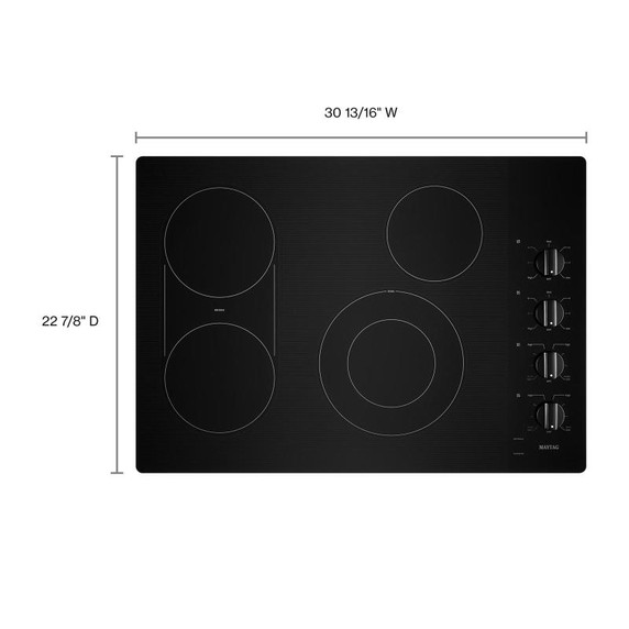 Maytag® Table de cuisson électrique avec gril et plaque chauffante réversible - 30 po MEC8830HB