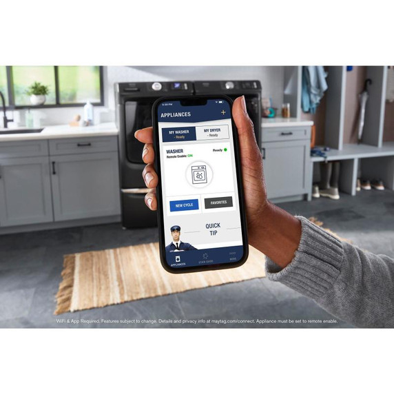 Maytag® Piédestal avec rangement pour laveuse et sécheuse à chargement frontal de 15,5 po XHPC155MBK