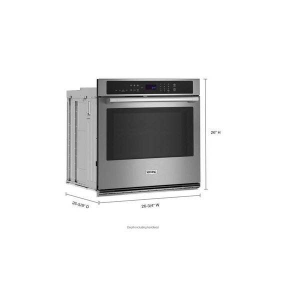 Maytag® Four mural simple avec friture à air et panier - 27 po - 4.3 pi cu MOES6027LZ