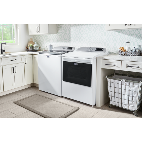 Maytag® Sécheuse intelligente électrique à chargement vertical avec bouton Extra Power - 7.4 pi cu YMED6230HW