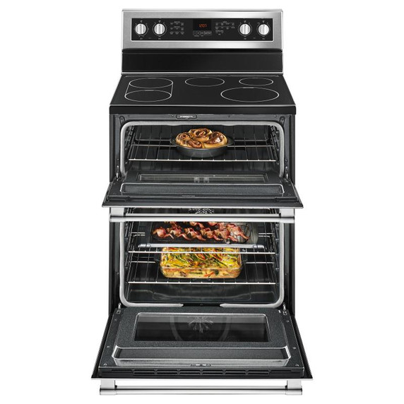 Maytag® Cuisinière électrique à four double et convection véritable - 30 po - 6.7 pi cu YMET8800FZ