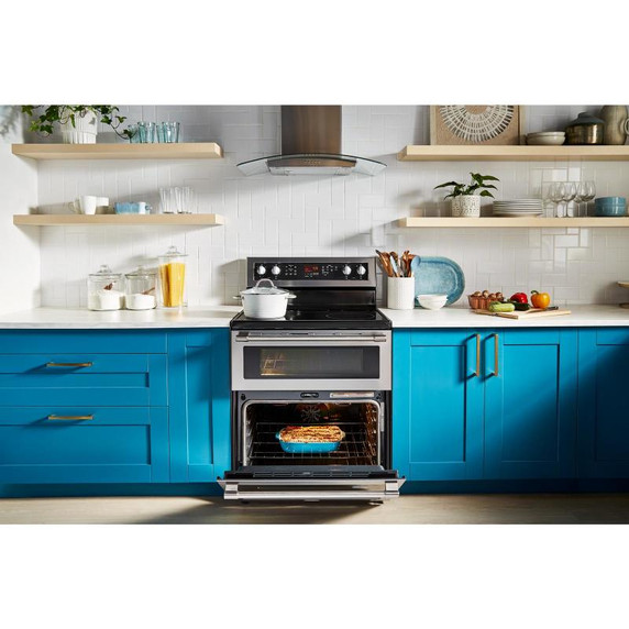 Maytag® Cuisinière électrique à four double et convection véritable - 30 po - 6.7 pi cu YMET8800FZ