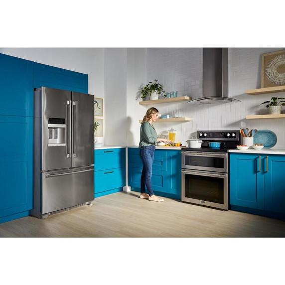 Maytag® Cuisinière électrique à four double et convection véritable - 30 po - 6.7 pi cu YMET8800FZ