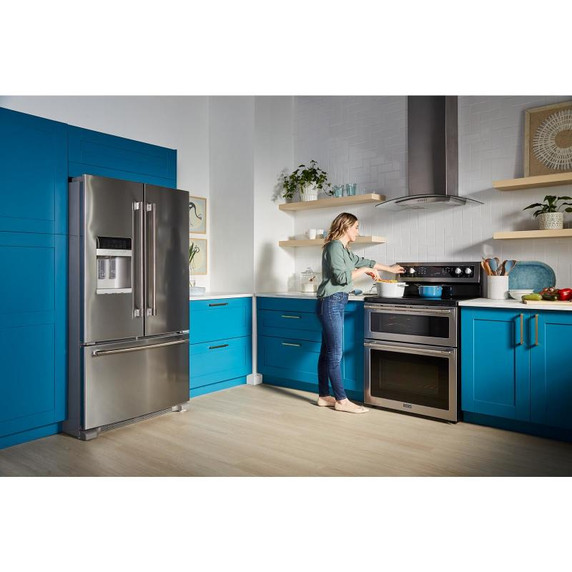 Maytag® Cuisinière électrique à four double et convection véritable - 30 po - 6.7 pi cu YMET8800FZ