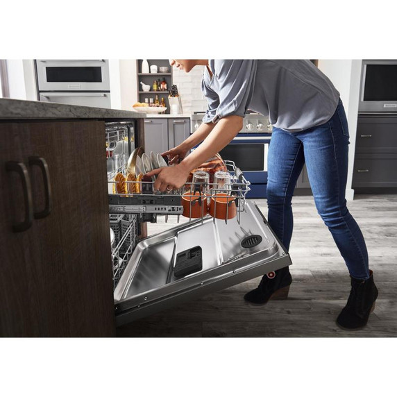 Kitchenaid® Lave-vaisselle avec troisième panier 360° Max Jets™ et éclairage à DEL - 44 dBA KDTM704KPS