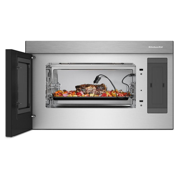 Kitchenaid® Four à micro-ondes à hotte intégrée multifonctions avec modes de capteurs à infrarouges YKMMF730PPS