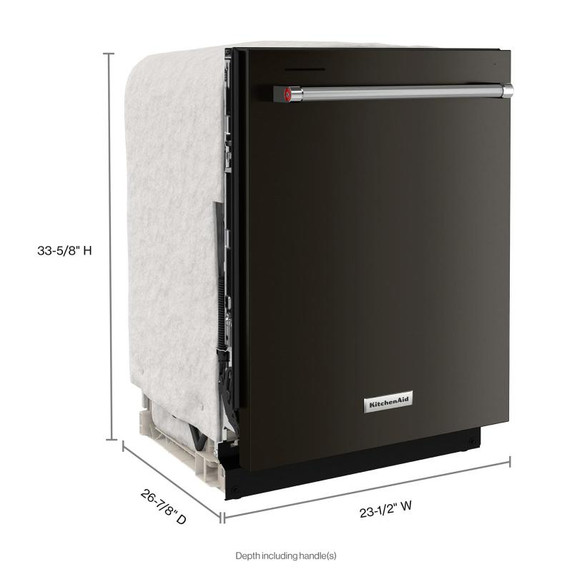 Kitchenaid® Lave-vaisselle à fini PrintShieldTM avec troisiéme panier 360° Max Jets™ - 44 dBA KDTM404KBS