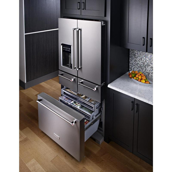 Kitchenaid® Réfrigérateur non encastré à portes multiples avec intérieur platine - 25.8 pi cu - 36 po KRMF706ESS