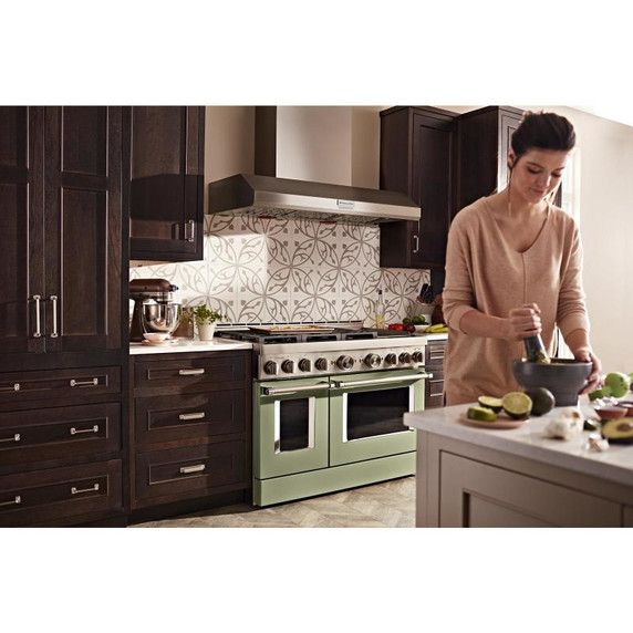 Kitchenaid® Hotte de cuisinière murale de style commercial à classe de moteur de 585 ou 1170 pi cu/min - 48 po KVWC958KSS