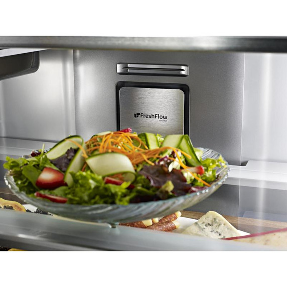 Kitchenaid® Réfrigérateur à portes françaises à profondeur de comptoir avec fini PrintShield™ - 23.8 pi cu - 36 po KRFC704FPS