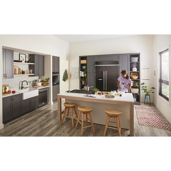 Kitchenaid® Table de cuisson au gaz à évacuation descendante avec 5 brûleurs - 36 po KCGD506GSS