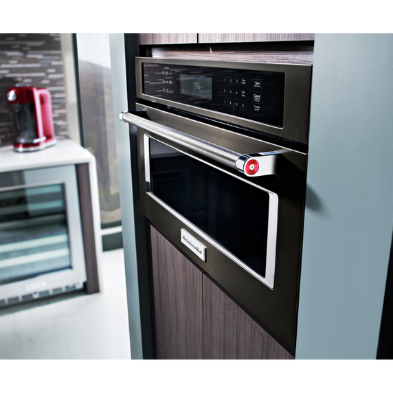 Kitchenaid® Four à micro-ondes encastré avec cuisson à convection - 900 watts - 30 po KMBP100EBS