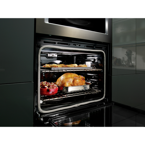 Kitchenaid® Four encastré combiné avec convection véritable EvenHeatTM (four inférieur) - 30 po KOCE500EBS