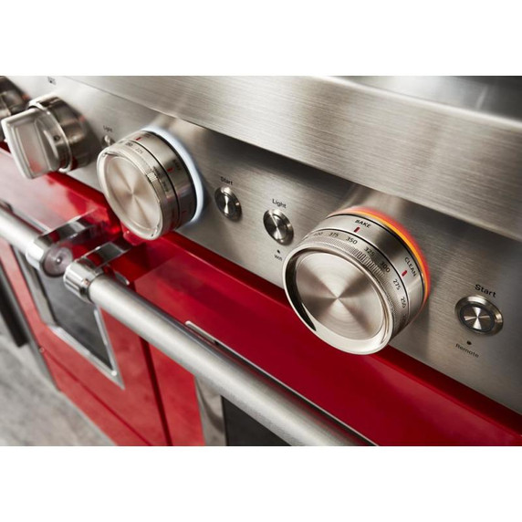 Cuisinière commerciale intelligente bicombustible KitchenAid® avec plaque chauffante, 48 po KFDC558JPA