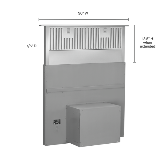 Kitchenaid® Système de ventilation escamotable à évacuation descendante de 36 po, 600 pi cu/min KXD4636YSS