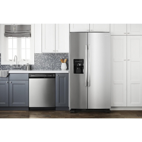 Amana® Réfrigérateur côte à côte avec distributeur externe d’eau et de glaçons à deux palettes, 33 po ASI2175GRS
