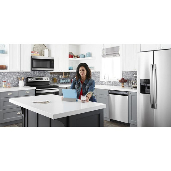 Amana® Réfrigérateur côte à côte avec distributeur externe d’eau et de glaçons à deux palettes, 33 po ASI2175GRS