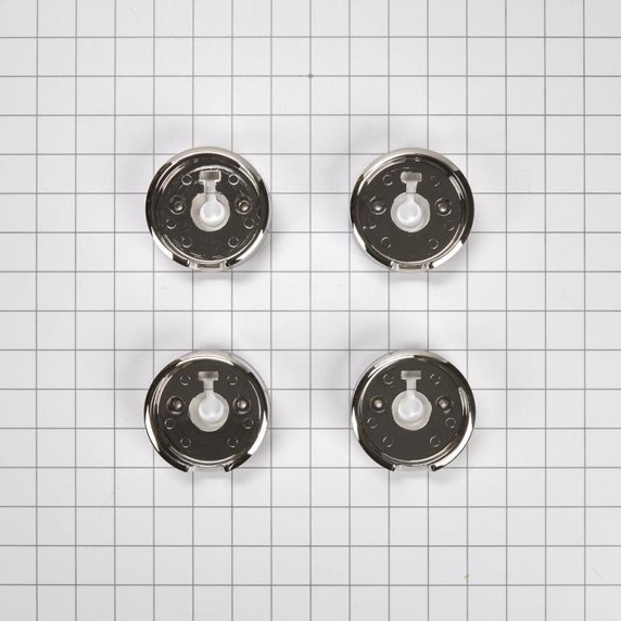 Boutons de cuisinière en chrome à base lumineuse, Surface/grille W11323062