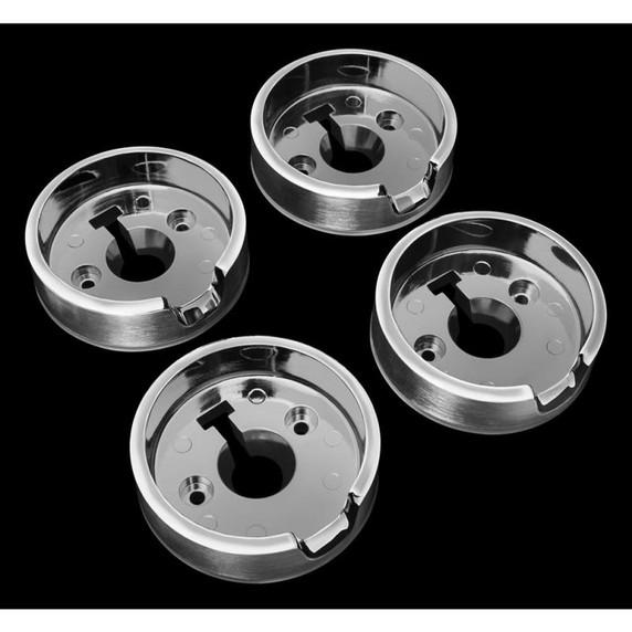 Boutons de cuisinière en chrome à base lumineuse, Surface/grille W11323062