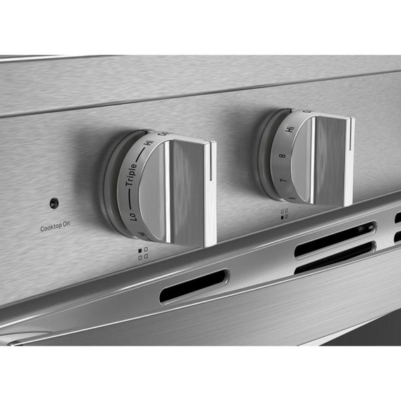 Whirlpool® Cuisinière électrique intelligente de 30 pouces avec technologie de cuisson à air, revêtement WipeClean™, auto-nettoyage/netoyage à la vapeur, préchauffage à grande vitesse et capacité de 5.3 pi cu YWFES7530RZ