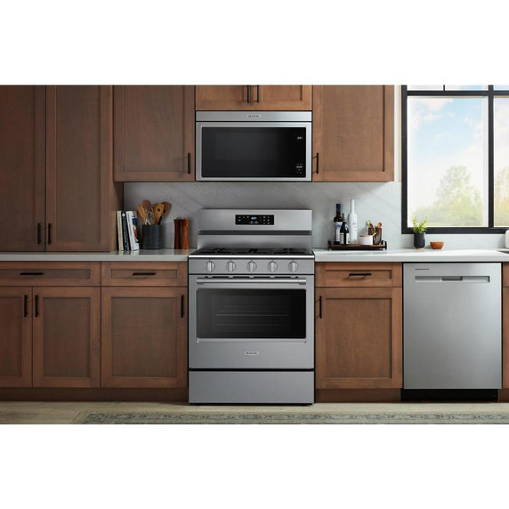 Maytag® Cuisinière au gaz à convection avec friture et cuisson à air sans préchauffage - 30 po - 5 pi cu MFGS6030RZ