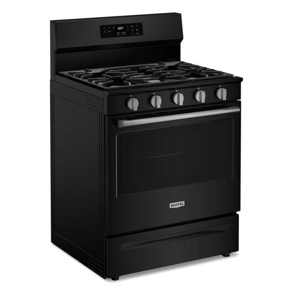 Maytag® Cuisinière au gaz à convection avec friture et cuisson à air sans préchauffage - 30 po - 5 pi cu MFGS6030RB