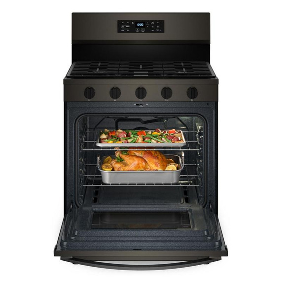 Whirlpool® Cuisinière au gaz de 30 pouces avec friture et cuisson à air, autonettoyante avec préchauffage WFGS5030RV