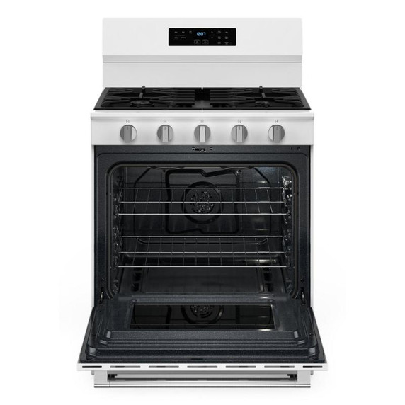 Maytag® Cuisinière au gaz à convection avec friture et cuisson à air sans préchauffage - 30 po - 5 pi cu MFGS6030RW