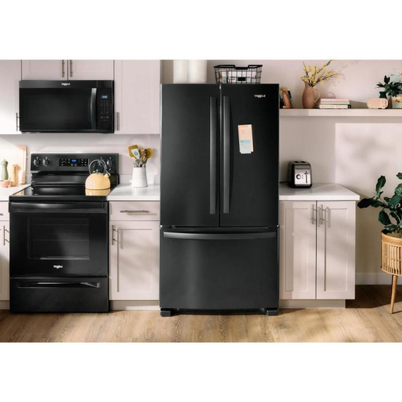 Whirlpool® Réfrigérateur à portes françaises, profondeur de comptoir et congélateur inférieur - 36po - 20picu WRFC2036RB
