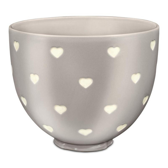 Kitchenaid® Bol en céramique de 5 pintes à motifs de cœurs KSM2CB5CH