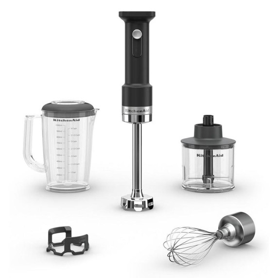 Mélangeur à main KitchenAid Go™ sans fil avec accessoires - Pile vendue séparément KHBRV05BM