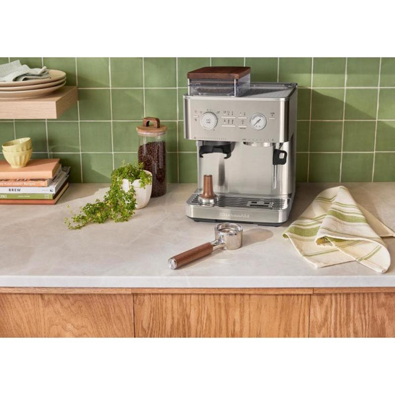 Kitchenaid® Machine à espresso semi-automatique avec moulin à meule KES6551SX