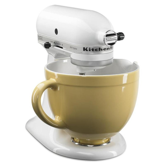 Batteur sur socle à tête inclinable KitchenAid de 4.7 L (5 pintes) de la série Artisan KSM150PSWH