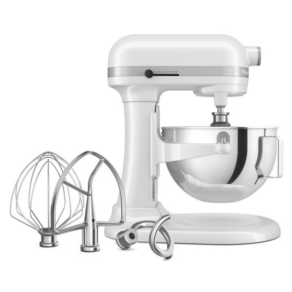 Batteur sur socle à bol relevable, 5,5 pintes, KitchenAid® KSM55SXXXWH