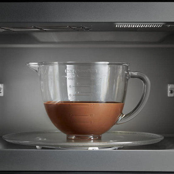 Kitchenaid® Bol à mélanger en verre de 5 pintes avec marques graduées et couvercle pour batteur sur socle à tête inclinable KSM5GB