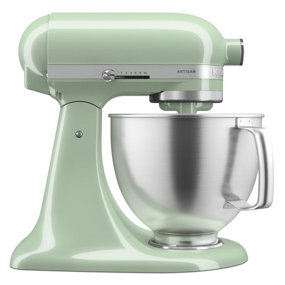 Batteur sur socle KitchenAid® de 5 pintes avec bol en acier inoxydable brossé. KSM192XDPT