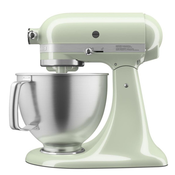 Batteur sur socle KitchenAid® de 5 pintes avec bol en acier inoxydable brossé. KSM192XDPT