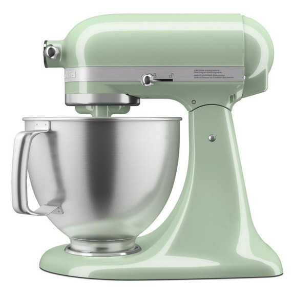 Batteur sur socle KitchenAid® de 5 pintes avec bol en acier inoxydable brossé. KSM192XDPT